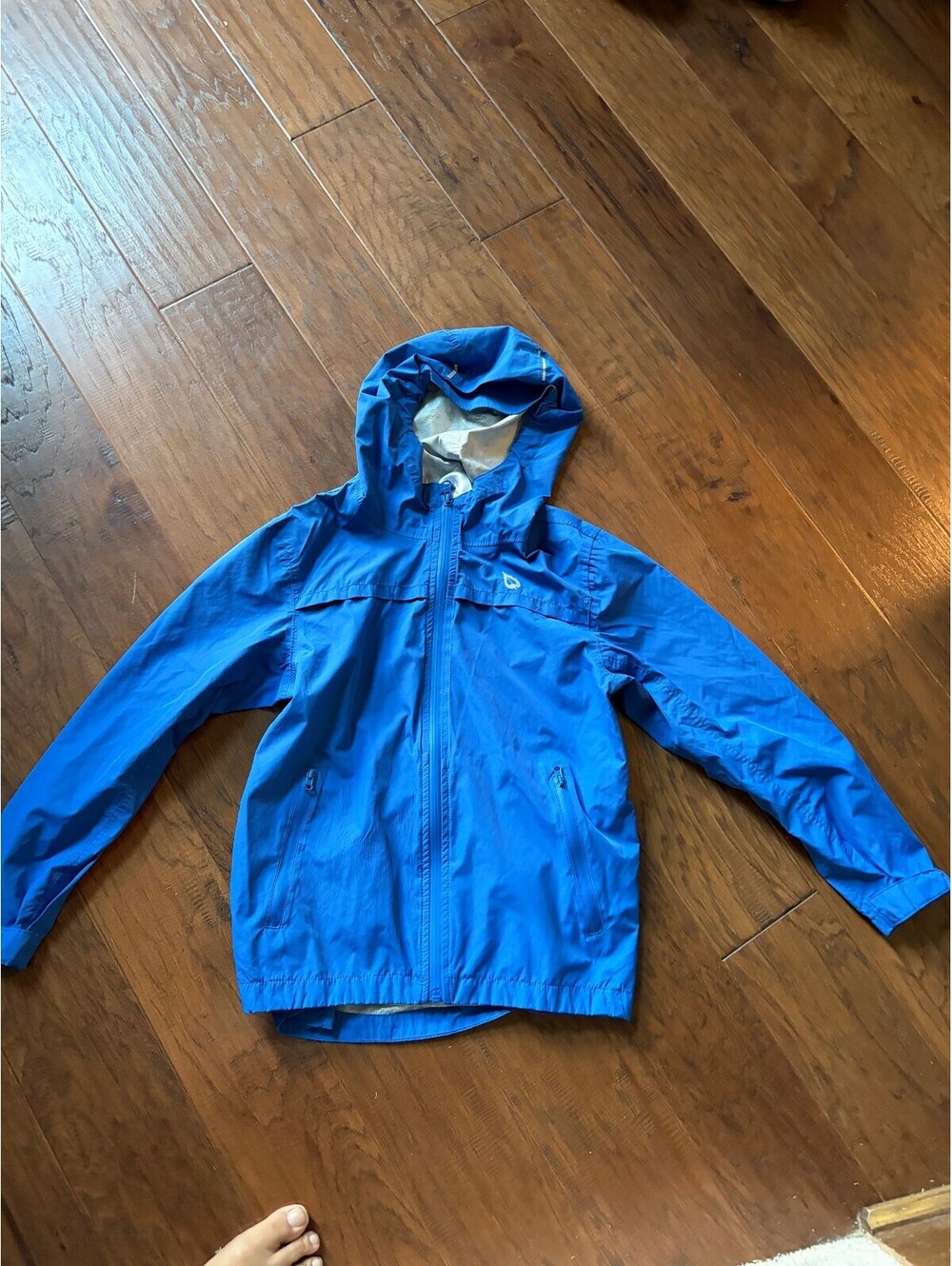 Baleaf Unisex Kids Blue Hooded Lightweight Jacket Medium